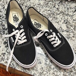 Vans Black and White Canvas Shoes